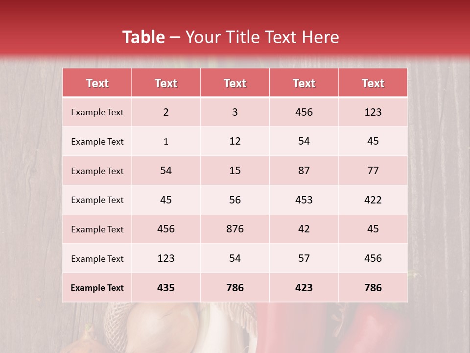 Salad Decoration Red PowerPoint Template