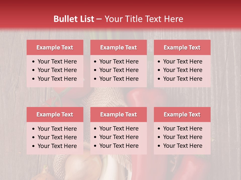 Salad Decoration Red PowerPoint Template