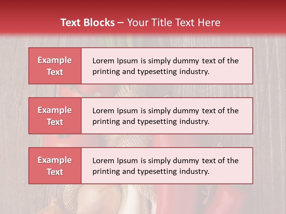 Salad Decoration Red PowerPoint Template