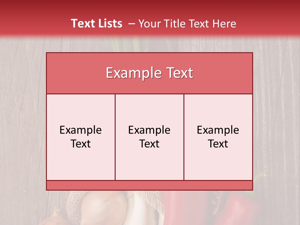 Salad Decoration Red PowerPoint Template
