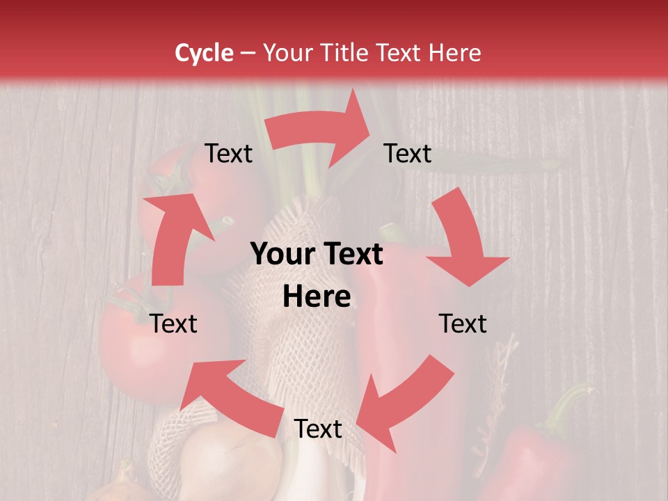 Salad Decoration Red PowerPoint Template