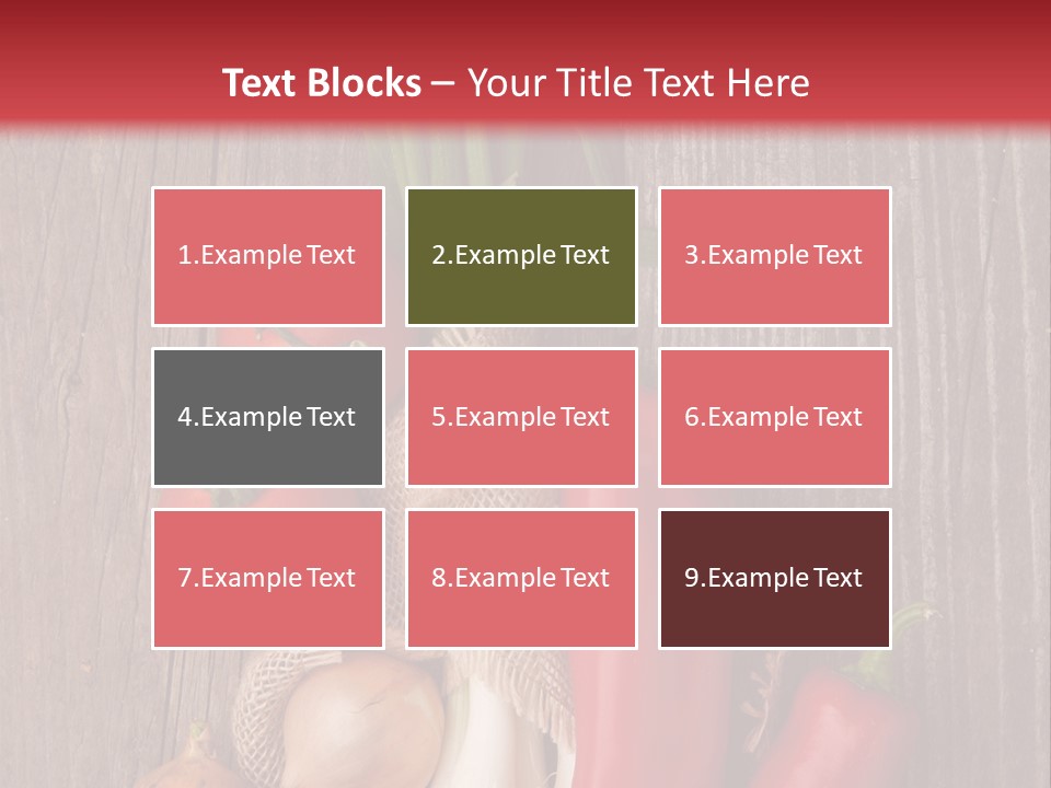 Salad Decoration Red PowerPoint Template