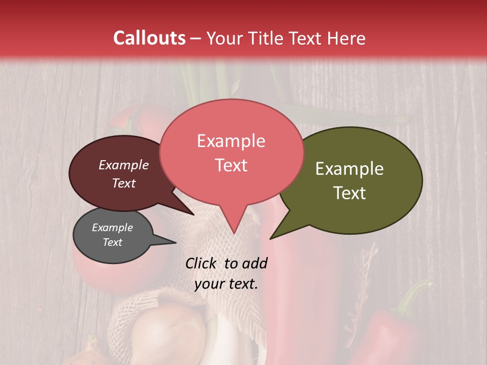 Salad Decoration Red PowerPoint Template