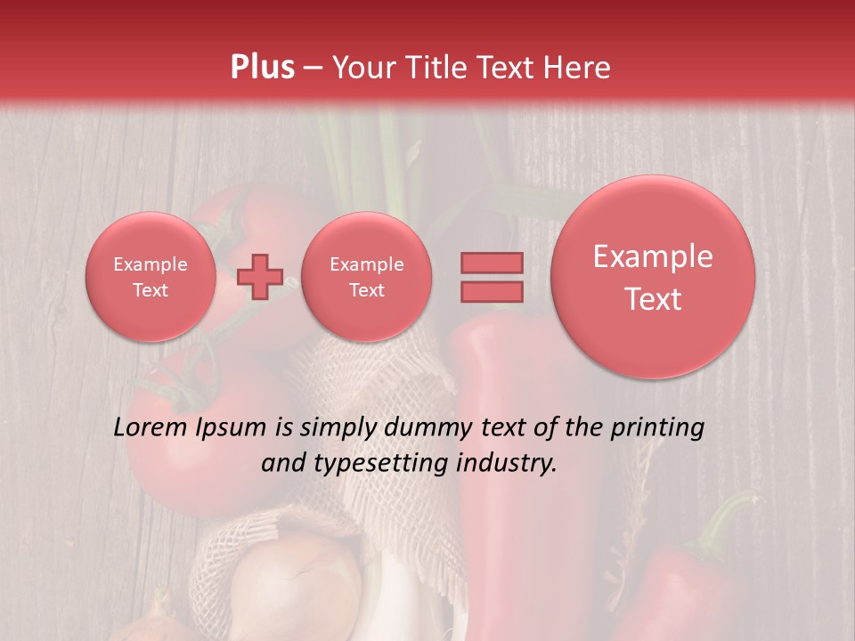 Salad Decoration Red PowerPoint Template