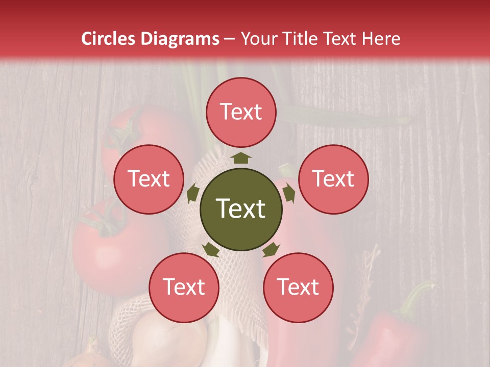 Salad Decoration Red PowerPoint Template