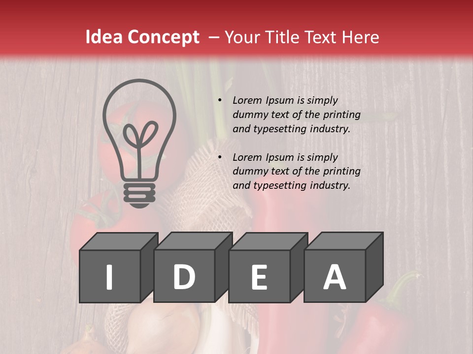 Salad Decoration Red PowerPoint Template