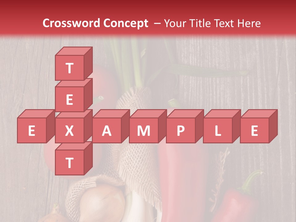 Salad Decoration Red PowerPoint Template