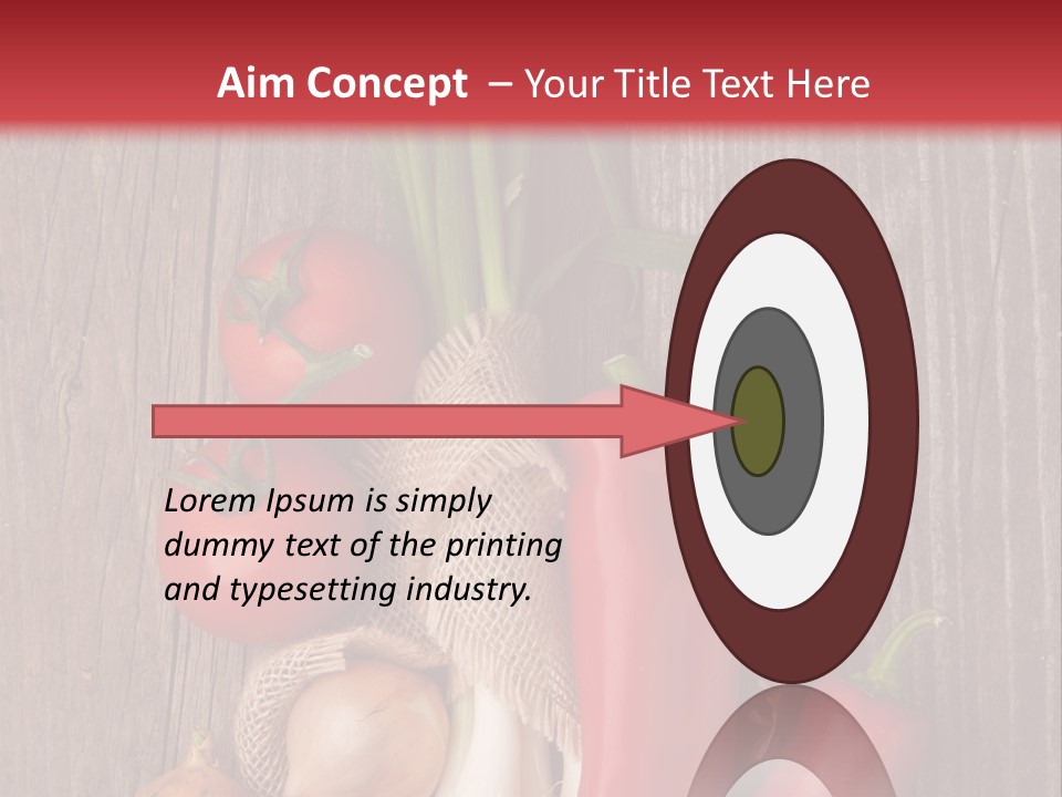 Salad Decoration Red PowerPoint Template