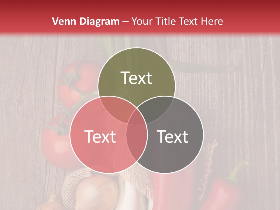 Salad Decoration Red PowerPoint Template