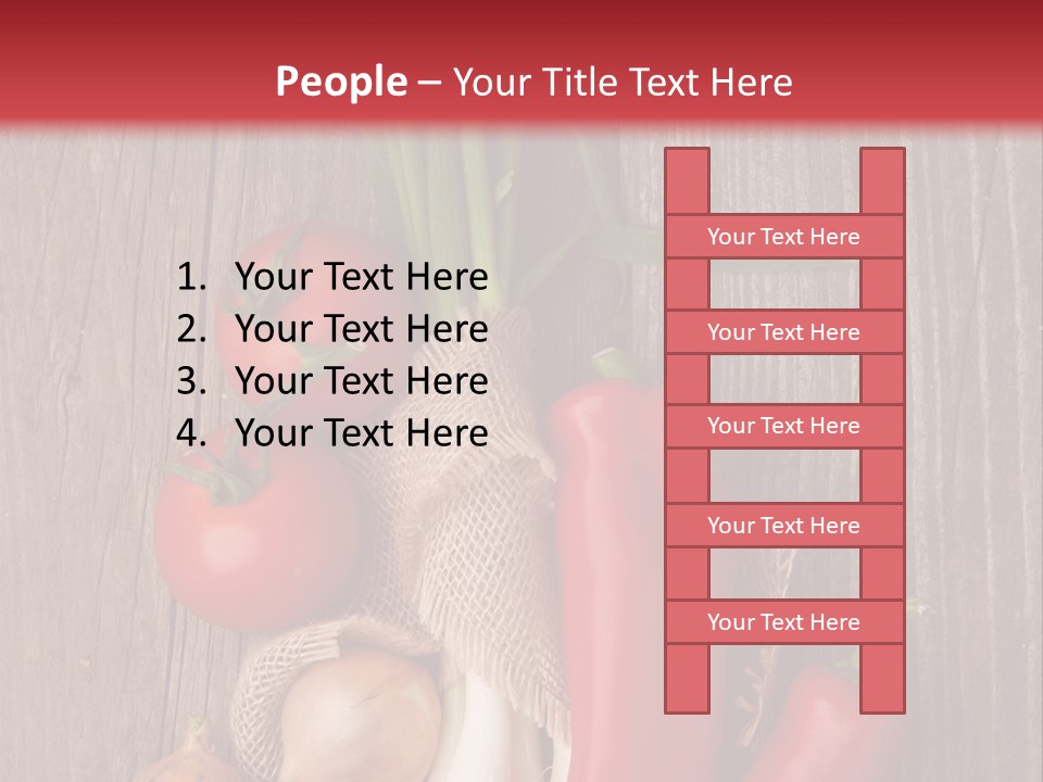 Salad Decoration Red PowerPoint Template