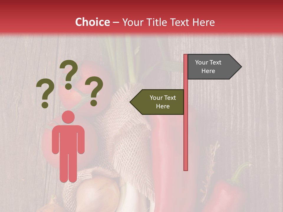 Salad Decoration Red PowerPoint Template