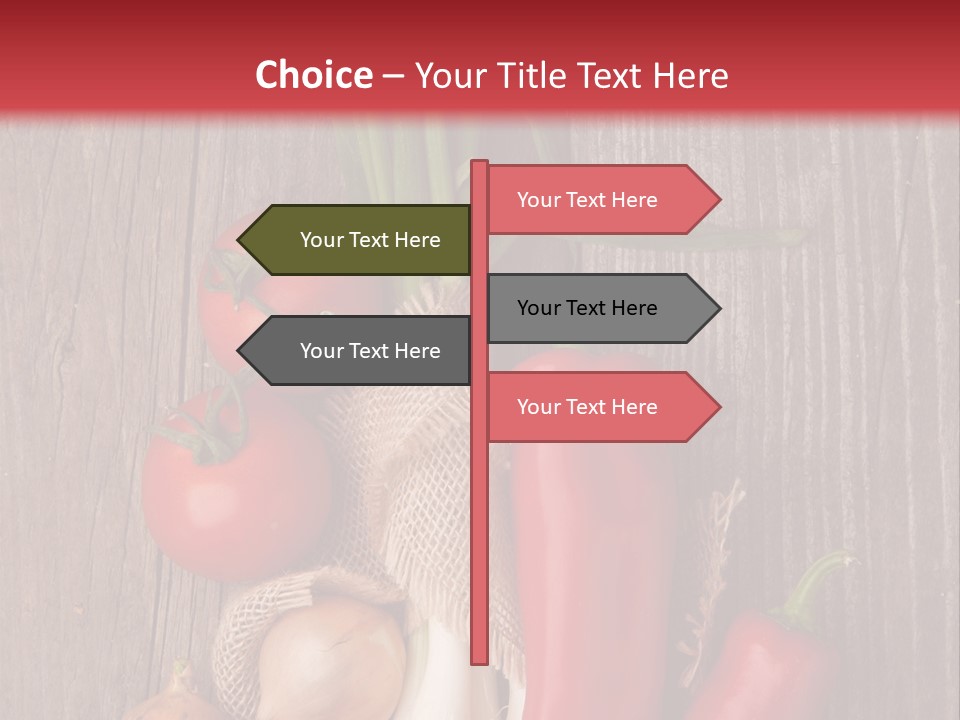 Salad Decoration Red PowerPoint Template