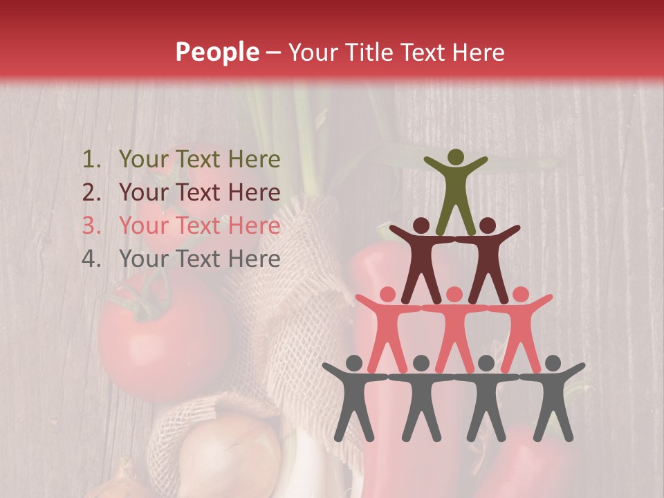 Salad Decoration Red PowerPoint Template