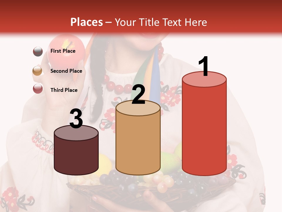 Smiling Pear Isolated PowerPoint Template