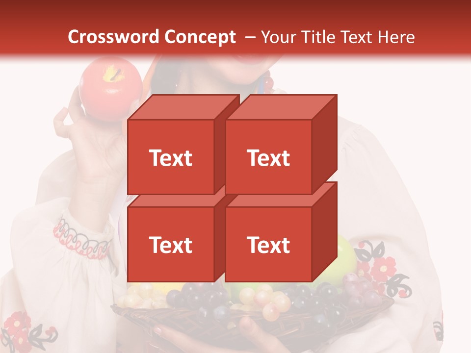 Smiling Pear Isolated PowerPoint Template