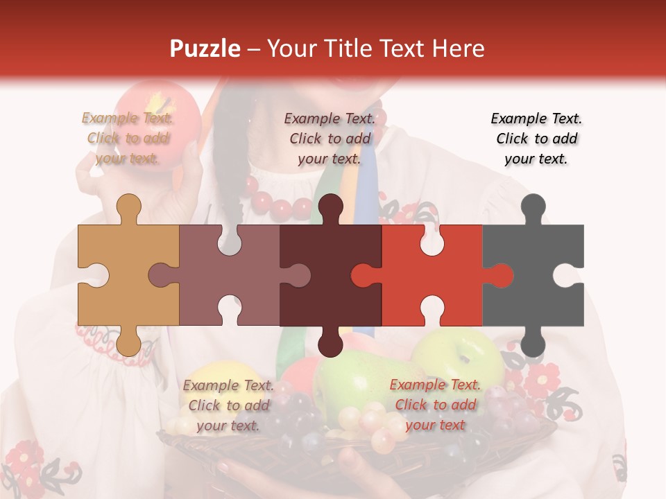 Smiling Pear Isolated PowerPoint Template