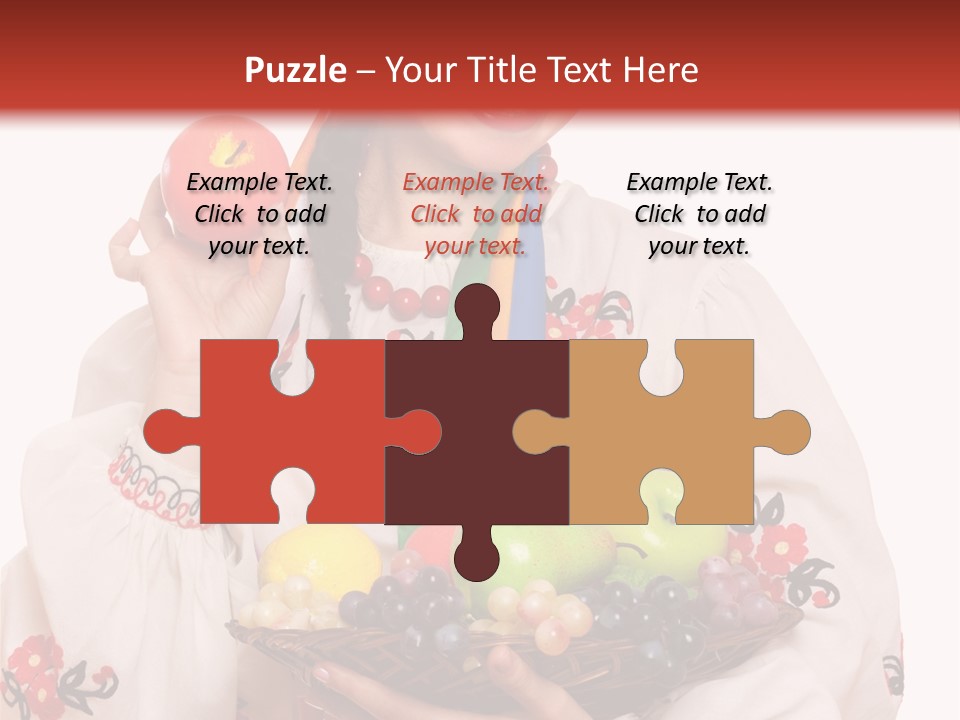 Smiling Pear Isolated PowerPoint Template