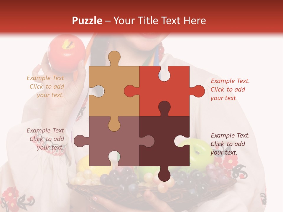 Smiling Pear Isolated PowerPoint Template