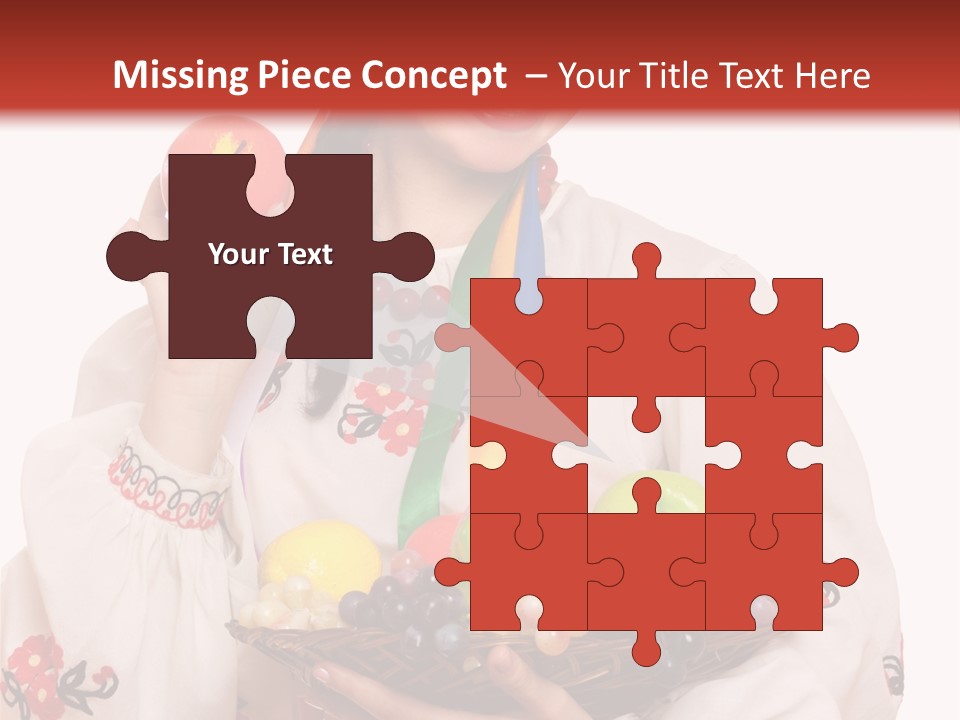 Smiling Pear Isolated PowerPoint Template