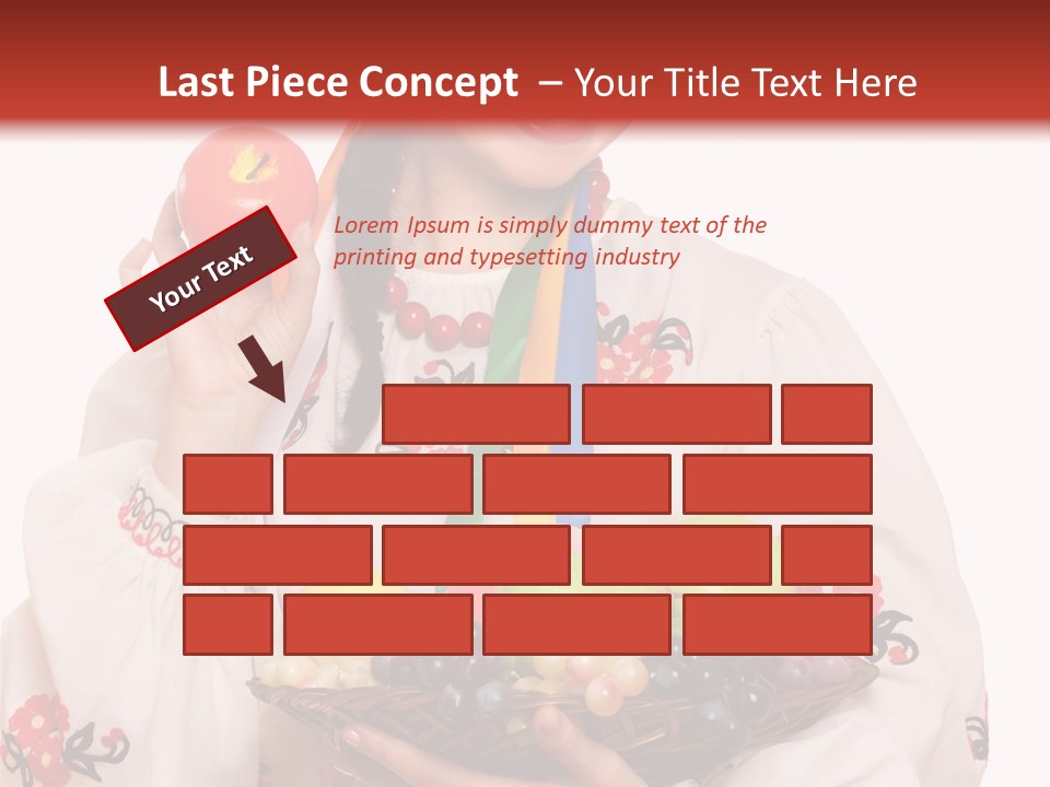 Smiling Pear Isolated PowerPoint Template