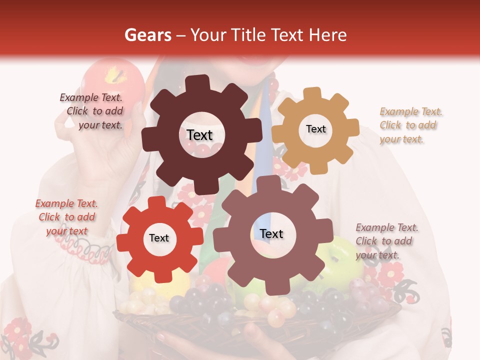 Smiling Pear Isolated PowerPoint Template