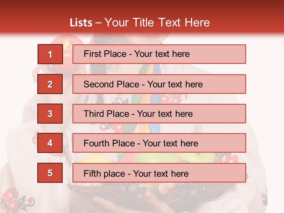 Smiling Pear Isolated PowerPoint Template