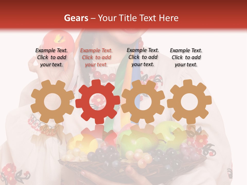 Smiling Pear Isolated PowerPoint Template