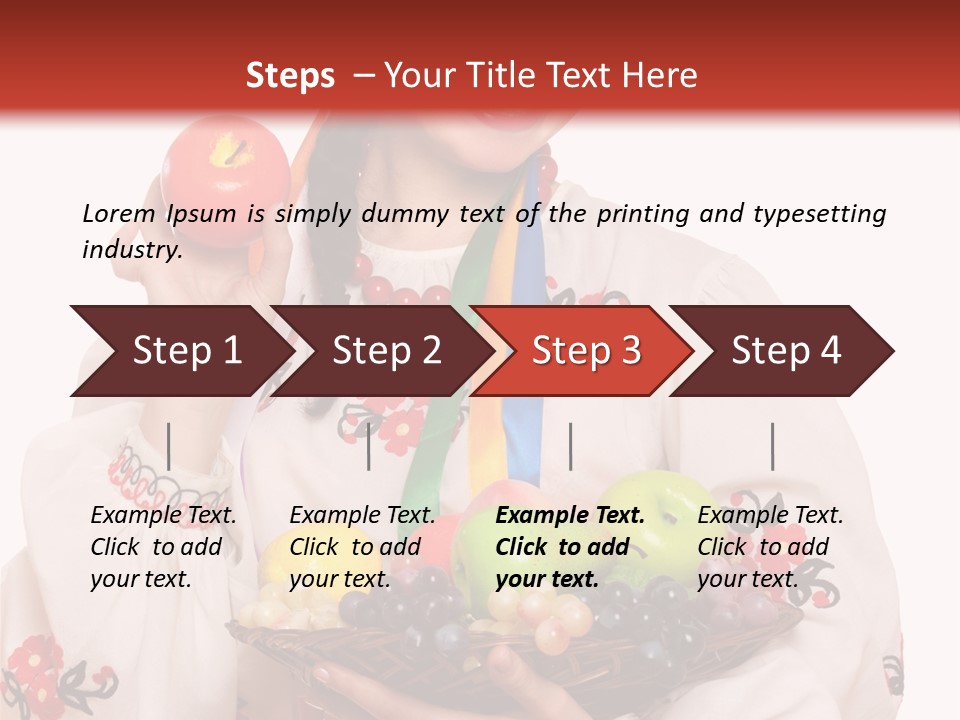 Smiling Pear Isolated PowerPoint Template
