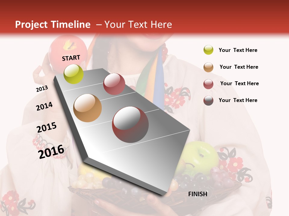 Smiling Pear Isolated PowerPoint Template