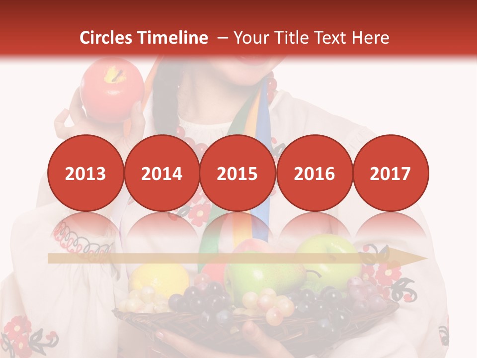 Smiling Pear Isolated PowerPoint Template