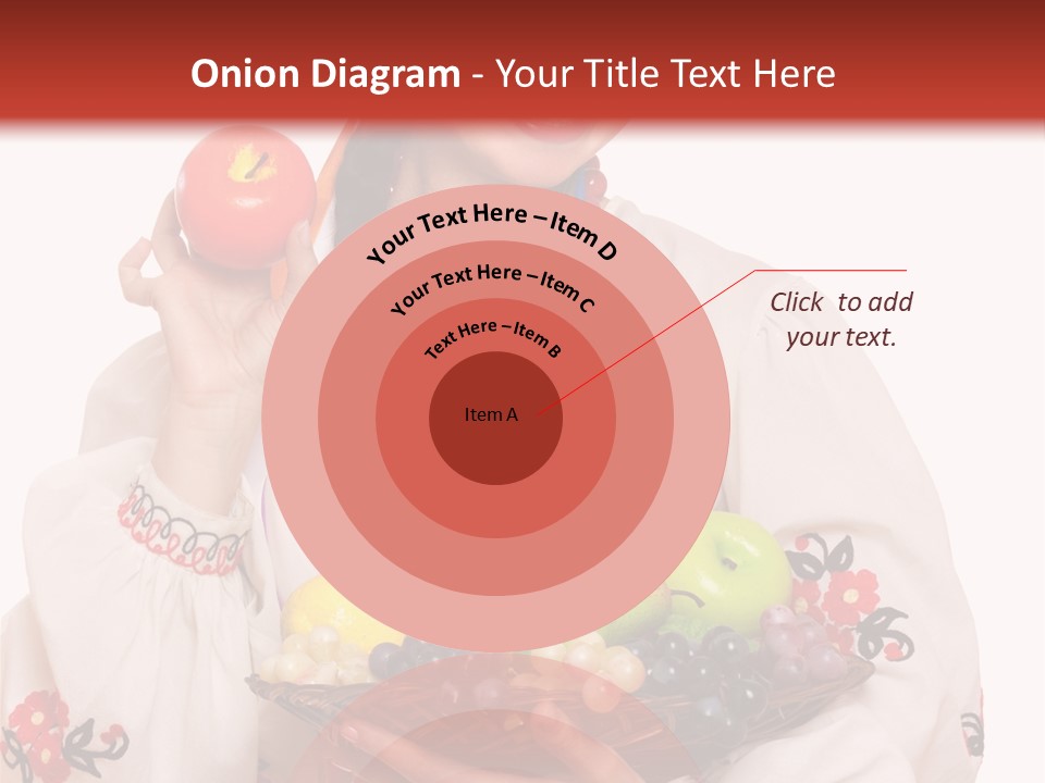 Smiling Pear Isolated PowerPoint Template