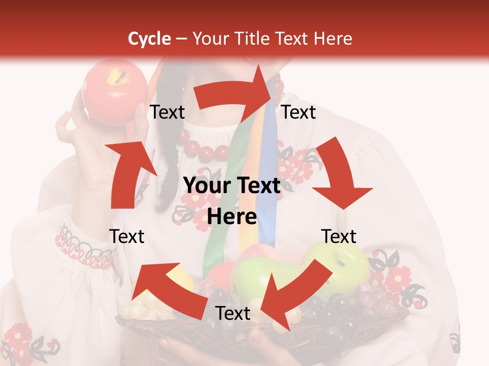 Smiling Pear Isolated PowerPoint Template