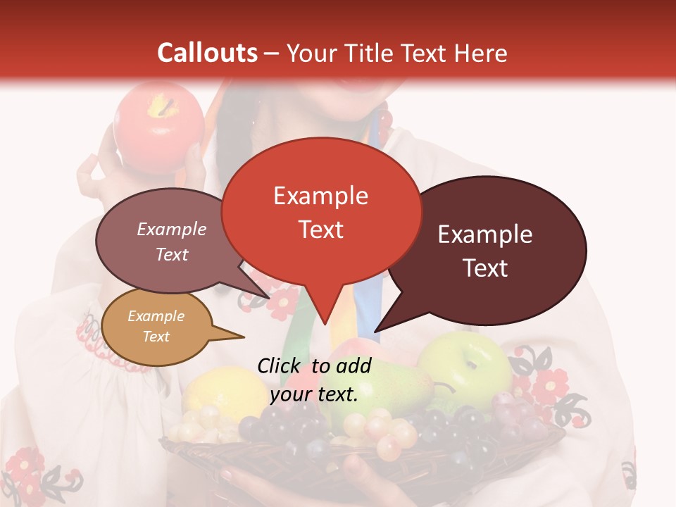 Smiling Pear Isolated PowerPoint Template