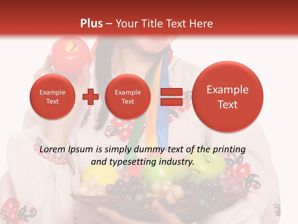 Smiling Pear Isolated PowerPoint Template
