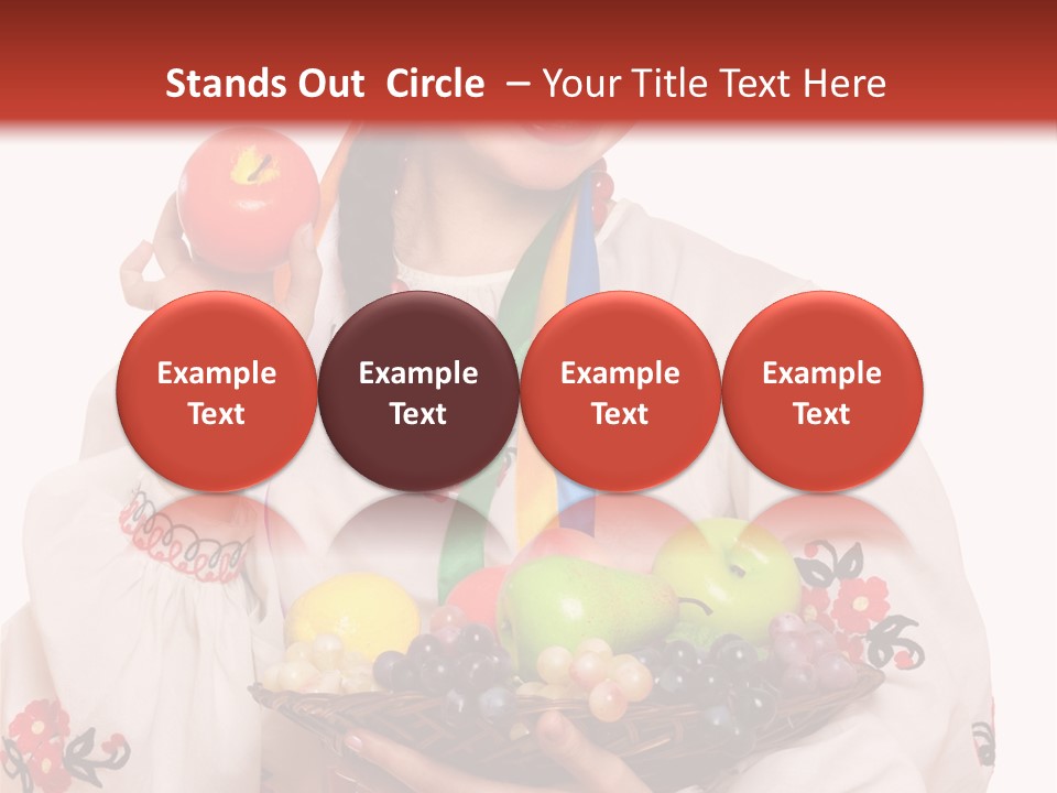 Smiling Pear Isolated PowerPoint Template