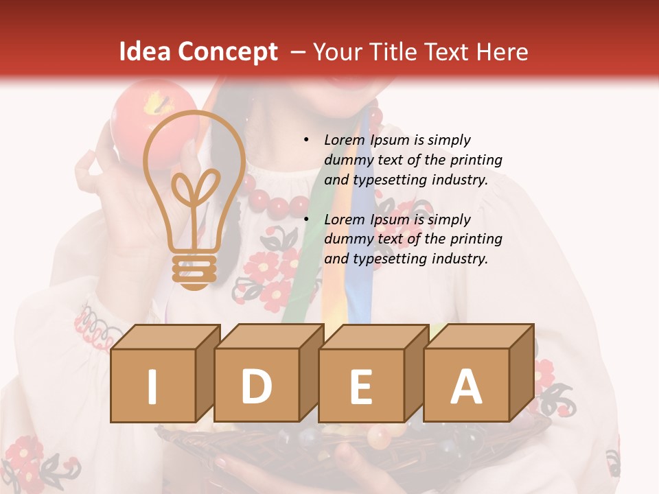 Smiling Pear Isolated PowerPoint Template