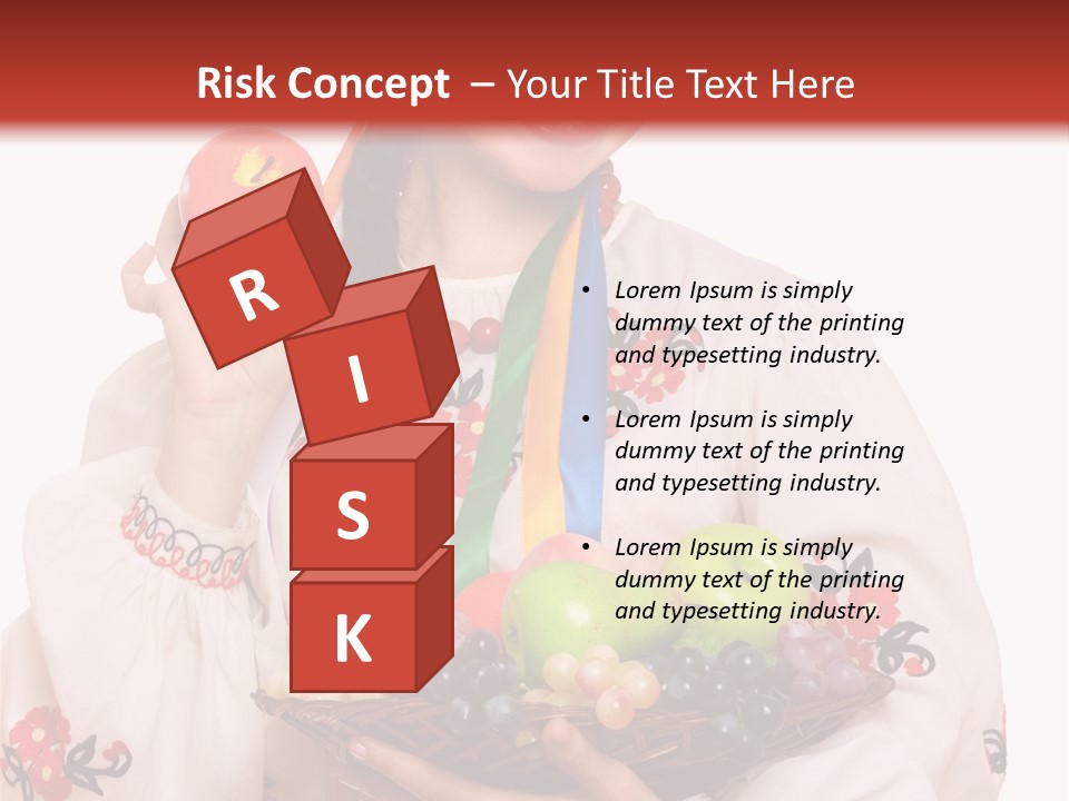 Smiling Pear Isolated PowerPoint Template