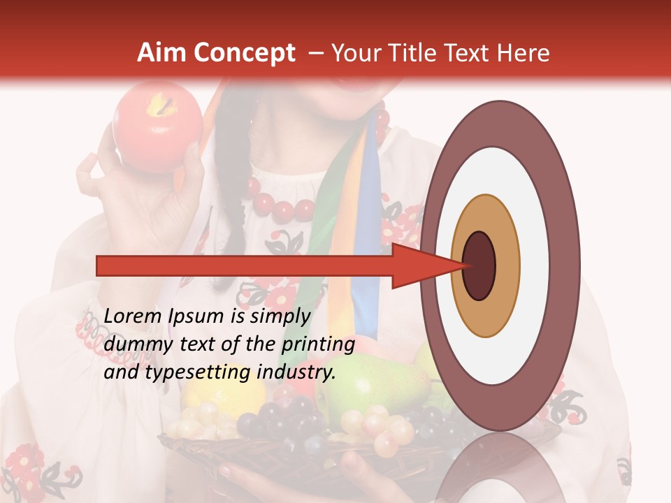 Smiling Pear Isolated PowerPoint Template