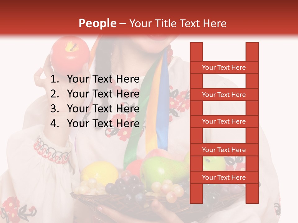 Smiling Pear Isolated PowerPoint Template