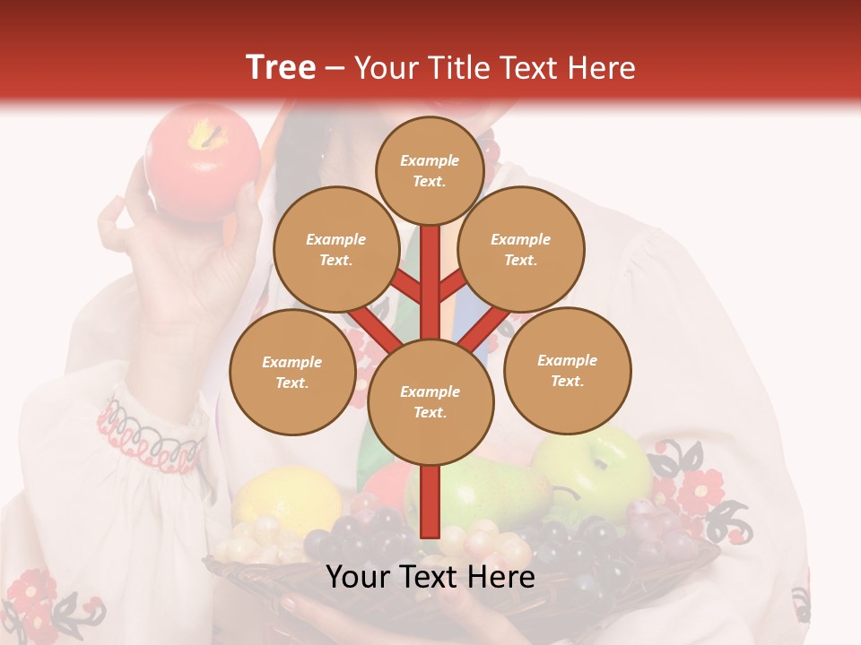 Smiling Pear Isolated PowerPoint Template