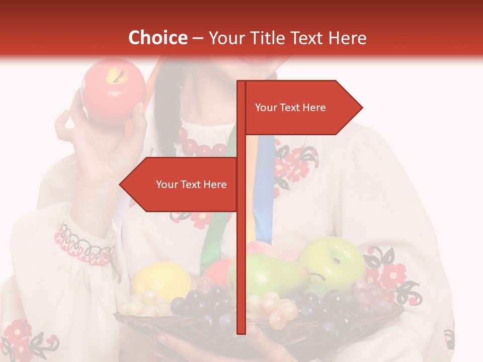 Smiling Pear Isolated PowerPoint Template