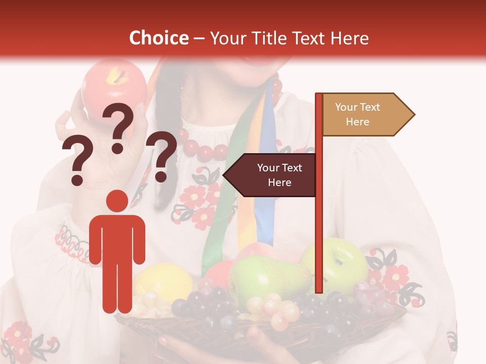 Smiling Pear Isolated PowerPoint Template