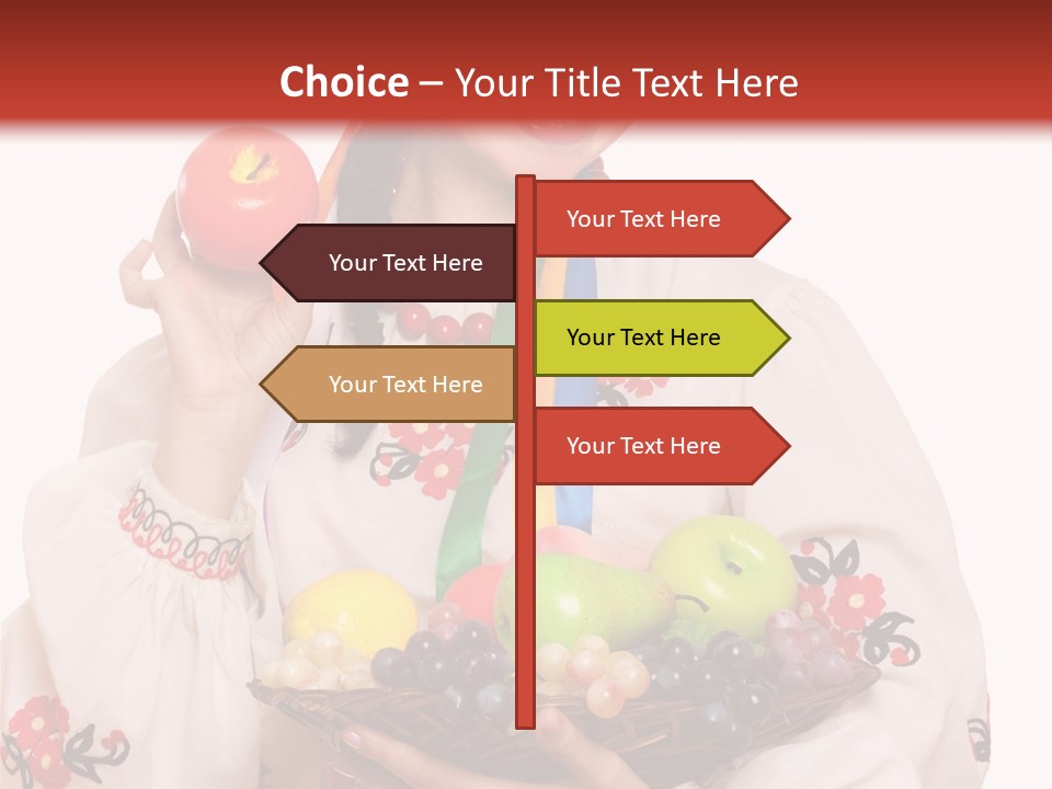 Smiling Pear Isolated PowerPoint Template