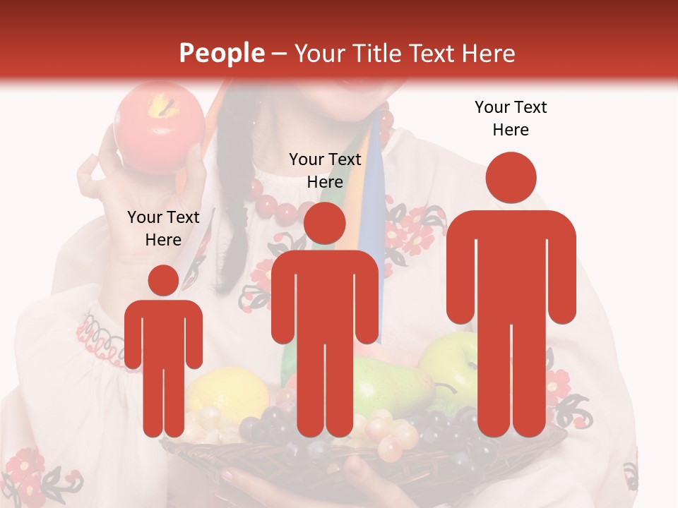 Smiling Pear Isolated PowerPoint Template