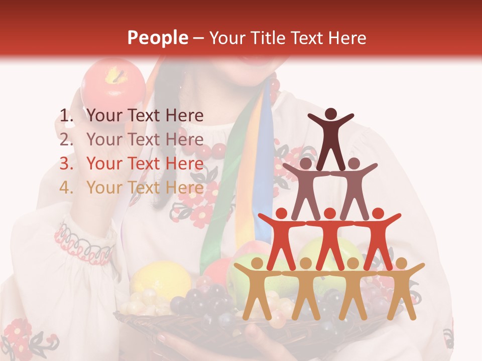 Smiling Pear Isolated PowerPoint Template