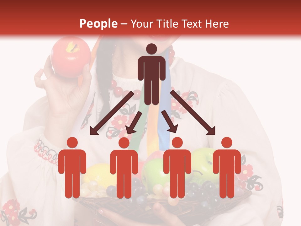 Smiling Pear Isolated PowerPoint Template