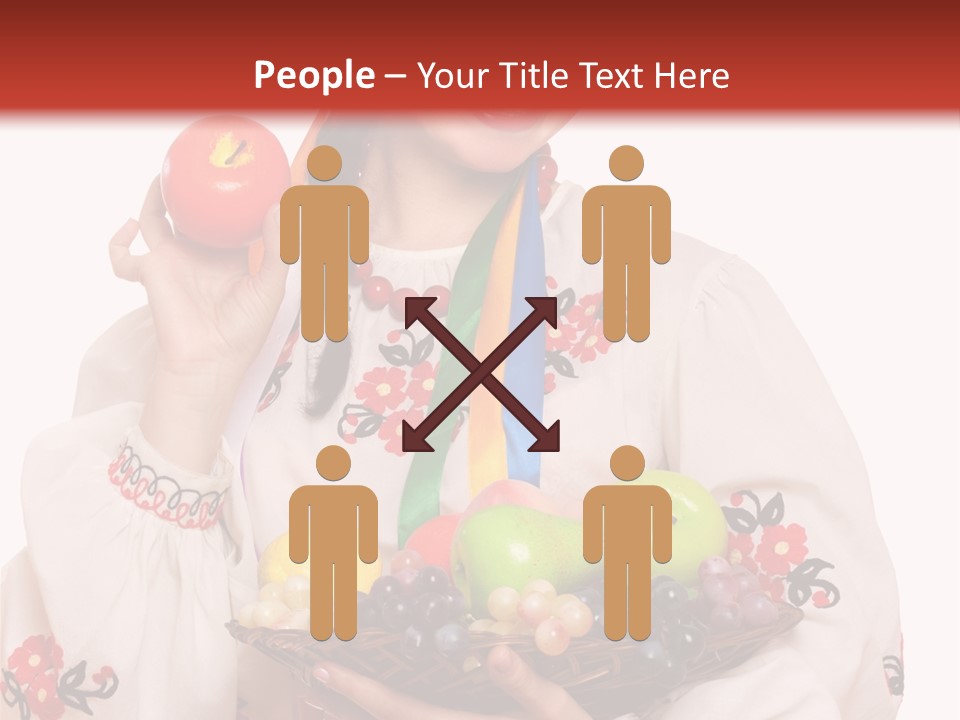 Smiling Pear Isolated PowerPoint Template