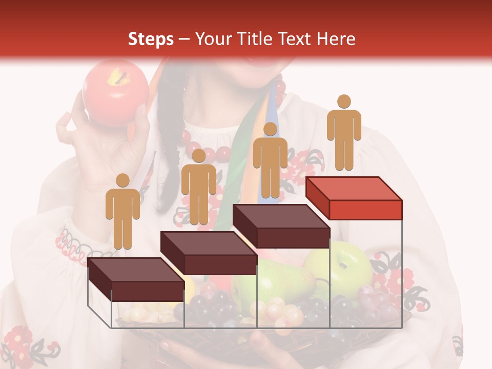 Smiling Pear Isolated PowerPoint Template