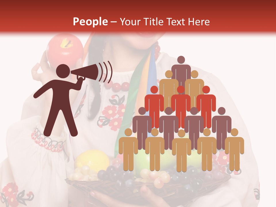 Smiling Pear Isolated PowerPoint Template