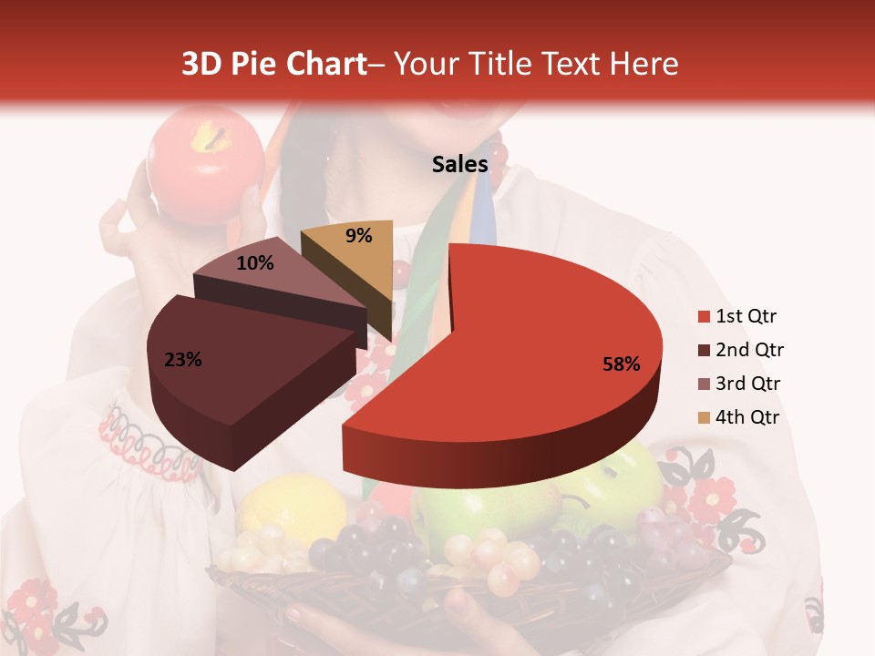 Smiling Pear Isolated PowerPoint Template